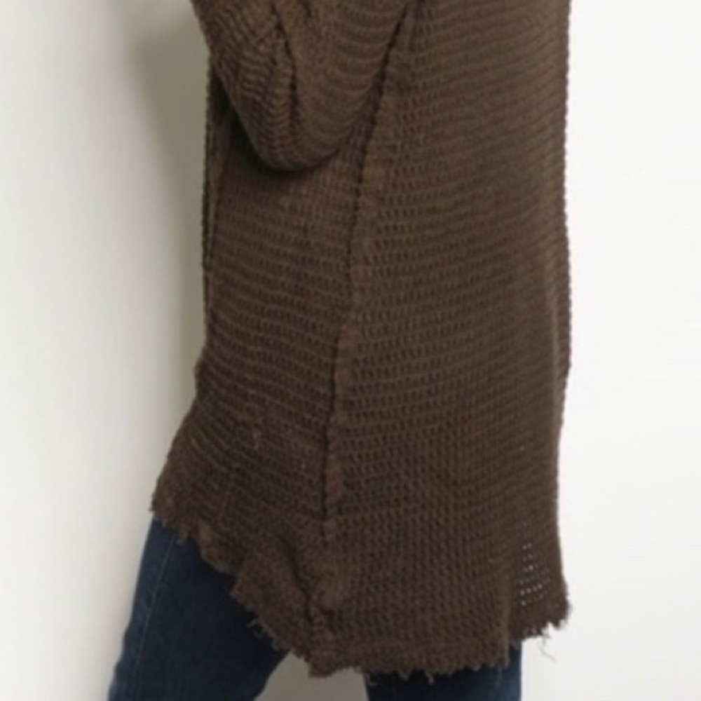 🎉HOST PICK🎉LAST 1❤️COLD SHOULDER WAFFLE KNIT TOP - Picture 5 of 7